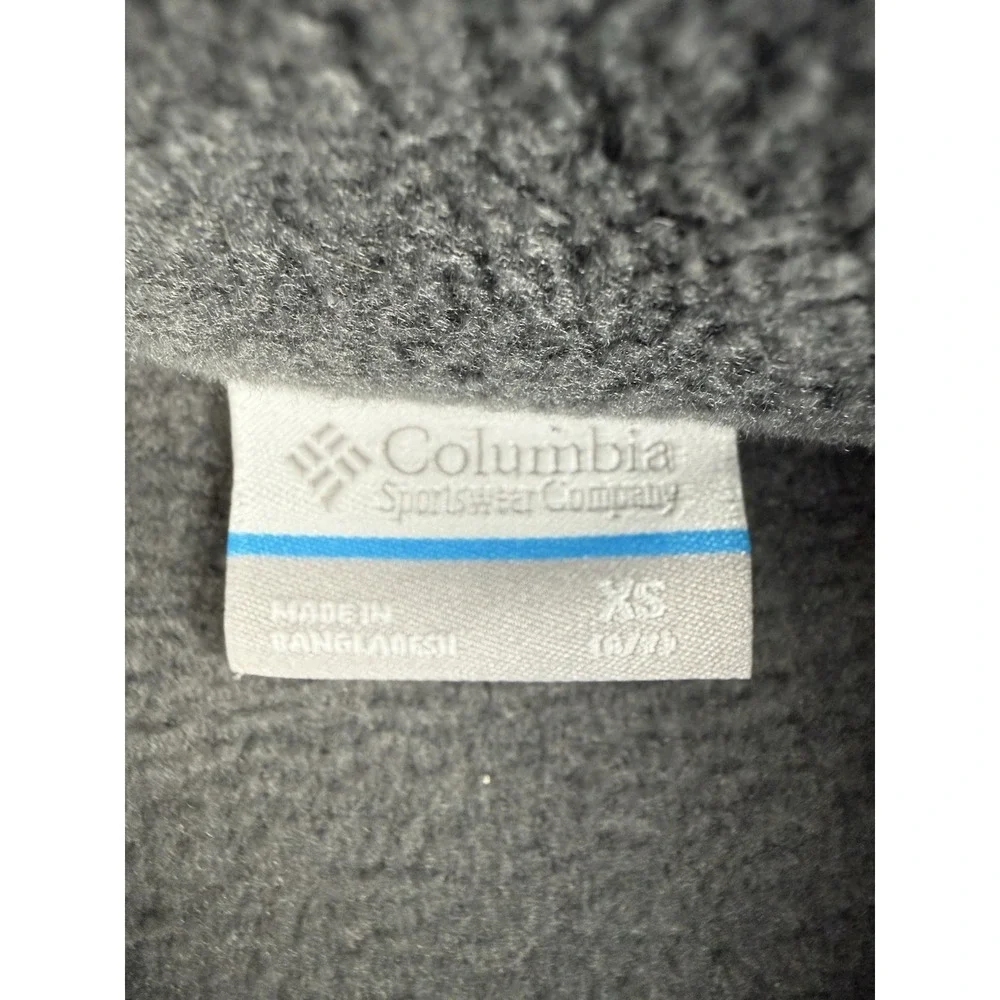 Columbia Youth XS 6-7 Full Zip Fleece Jacket Gray Colorblock Outdoor Kids